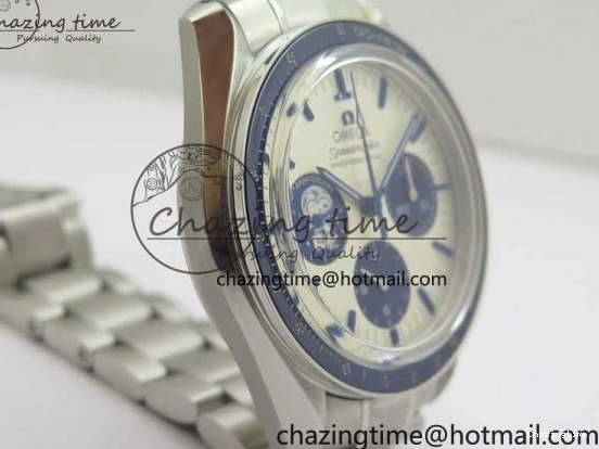 0416 Speedmaster SS Snoopy Apollo OMF Best Edition White Dial on SS Bracelet Venus EasyCare 7877